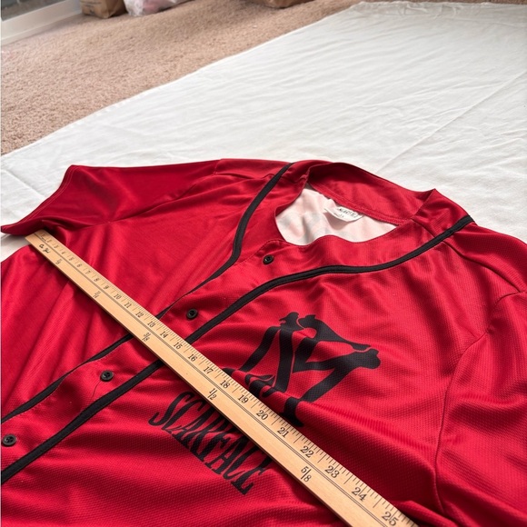 Scarface Red Baseball Jersey - Picture 2 of 4